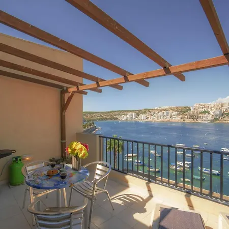 Getawaysmalta Harbour Lights Seafront Penthouse With Terrace St Paul's Bay * Xemxija Bay
